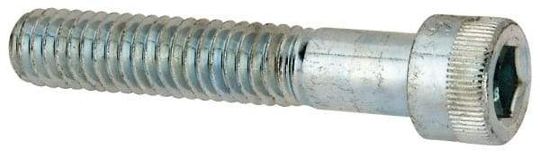 Made in USA - 5/16-18 UNC Hex Socket Drive, Socket Cap Screw - Alloy Steel, Zinc-Plated Finish, Partially Threaded, 1-3/4" Length Under Head - Americas Industrial Supply