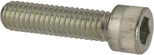 Made in USA - 5/16-18 UNC Hex Socket Drive, Socket Cap Screw - Alloy Steel, Zinc-Plated Finish, Fully Threaded, 1-1/4" Length Under Head - Americas Industrial Supply