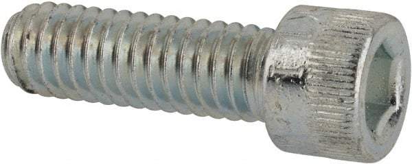 Made in USA - 5/16-18 UNC Hex Socket Drive, Socket Cap Screw - Alloy Steel, Zinc-Plated Finish, Fully Threaded, 1" Length Under Head - Americas Industrial Supply