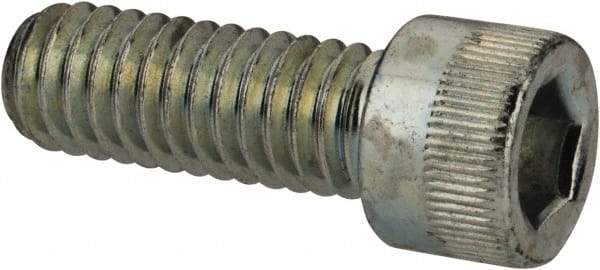 Made in USA - 5/16-18 UNC Hex Socket Drive, Socket Cap Screw - Alloy Steel, Zinc-Plated Finish, Fully Threaded, 7/8" Length Under Head - Americas Industrial Supply