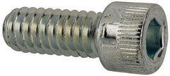 Made in USA - 1/4-20 UNC Hex Socket Drive, Socket Cap Screw - Alloy Steel, Zinc-Plated Finish, Fully Threaded, 5/8" Length Under Head - Americas Industrial Supply