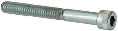 Made in USA - 1/4-20 UNC Hex Socket Drive, Socket Cap Screw - Alloy Steel, Zinc-Plated Finish, Partially Threaded, 2-1/4" Length Under Head - Americas Industrial Supply
