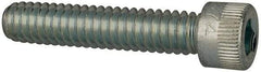 Made in USA - 1/4-20 UNC Hex Socket Drive, Socket Cap Screw - Alloy Steel, Zinc-Plated Finish, Fully Threaded, 1-1/4" Length Under Head - Americas Industrial Supply