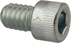 Made in USA - 1/4-20 UNC Hex Socket Drive, Socket Cap Screw - Alloy Steel, Zinc-Plated Finish, Fully Threaded, 3/8" Length Under Head - Americas Industrial Supply