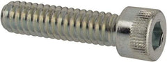 Made in USA - 1/4-20 UNC Hex Socket Drive, Socket Cap Screw - Alloy Steel, Zinc-Plated Finish, Fully Threaded, 1" Length Under Head - Americas Industrial Supply