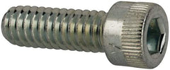 Made in USA - 1/4-20 UNC Hex Socket Drive, Socket Cap Screw - Alloy Steel, Zinc-Plated Finish, Fully Threaded, 3/4" Length Under Head - Americas Industrial Supply
