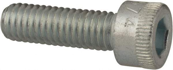 Made in USA - #10-32 UNF Hex Socket Drive, Socket Cap Screw - Alloy Steel, Zinc-Plated Finish, Fully Threaded, 5/8" Length Under Head - Americas Industrial Supply
