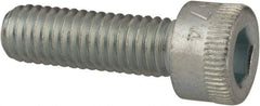 Made in USA - #10-32 UNF Hex Socket Drive, Socket Cap Screw - Alloy Steel, Zinc-Plated Finish, Fully Threaded, 5/8" Length Under Head - Americas Industrial Supply