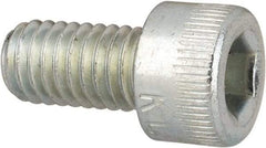 Made in USA - #10-32 UNF Hex Socket Drive, Socket Cap Screw - Alloy Steel, Zinc-Plated Finish, Fully Threaded, 3/8" Length Under Head - Americas Industrial Supply