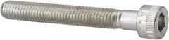 Made in USA - #10-32 UNF Hex Socket Drive, Socket Cap Screw - Alloy Steel, Zinc-Plated Finish, Partially Threaded, 1-1/2" Length Under Head - Americas Industrial Supply