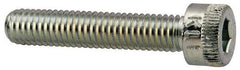 Made in USA - #10-32 UNF Hex Socket Drive, Socket Cap Screw - Alloy Steel, Zinc-Plated Finish, Fully Threaded, 1" Length Under Head - Americas Industrial Supply