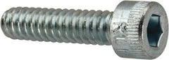 Made in USA - #10-24 UNC Hex Socket Drive, Socket Cap Screw - Alloy Steel, Zinc-Plated Finish, Fully Threaded, 3/4" Length Under Head - Americas Industrial Supply