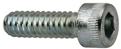 Made in USA - #10-24 UNC Hex Socket Drive, Socket Cap Screw - Alloy Steel, Zinc-Plated Finish, Fully Threaded, 5/8" Length Under Head - Americas Industrial Supply