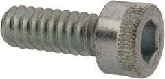Made in USA - #10-24 UNC Hex Socket Drive, Socket Cap Screw - Alloy Steel, Zinc-Plated Finish, Fully Threaded, 1/2" Length Under Head - Americas Industrial Supply