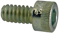 Made in USA - #10-24 UNC Hex Socket Drive, Socket Cap Screw - Alloy Steel, Zinc-Plated Finish, Fully Threaded, 3/8" Length Under Head - Americas Industrial Supply