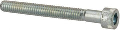 Made in USA - #8-32 UNC Hex Socket Drive, Socket Cap Screw - Alloy Steel, Zinc-Plated Finish, Partially Threaded, 1-1/2" Length Under Head - Americas Industrial Supply