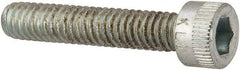 Made in USA - #8-32 UNC Hex Socket Drive, Socket Cap Screw - Alloy Steel, Zinc-Plated Finish, Fully Threaded, 7/8" Length Under Head - Americas Industrial Supply