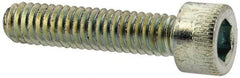 Made in USA - #8-32 UNC Hex Socket Drive, Socket Cap Screw - Alloy Steel, Zinc-Plated Finish, Fully Threaded, 3/4" Length Under Head - Americas Industrial Supply