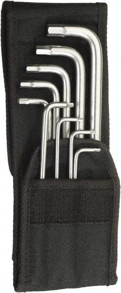 Wera - 9 Piece L-Key Hex Key Set - Hex Range 3/32 to 3/8", Stainless Steel - Americas Industrial Supply