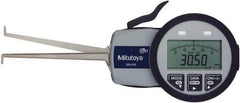 Mitutoyo - 0.0472 Inch Groove Width, 0.2047 Inch Groove Depth, 0.39 to 1.18 Inch, Ball/Ball Inside Electronic Caliper Gage - 0.0005 Inch Resolution, 0.0015 Inch Accuracy, 0.0394 Inch Tip Diameter, 3.3465 Inch Leg Length, Data Output, AA Battery - Americas Industrial Supply