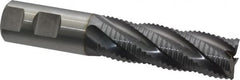Niagara Cutter - 1" Diam, Coarse Pitch, 3" LOC, 5 Flute Cobalt Roughing Square End Mill - TiCN Finish, 5-1/2" OAL, 1" Shank Diam, Single End, 30° Helix - Americas Industrial Supply