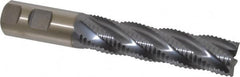 Niagara Cutter - 1" Diam, Coarse Pitch, 4" LOC, 5 Flute Cobalt Roughing Square End Mill - TiCN Finish, 6-1/2" OAL, 1" Shank Diam, Single End, 30° Helix - Americas Industrial Supply