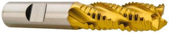Niagara Cutter - 7/8" Diam, Coarse Pitch, 3-1/2" LOC, 5 Flute Cobalt Roughing Square End Mill - Uncoated, 5-3/4" OAL, 3/4" Shank Diam, Single End, Centercutting, 30° Helix - Americas Industrial Supply