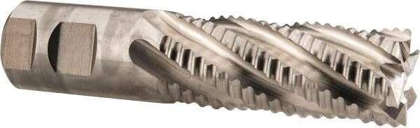 Niagara Cutter - 1-1/4" Diam, Coarse Pitch, 3" LOC, 6 Flute Cobalt Roughing Square End Mill - Uncoated, 5-1/2" OAL, 1-1/4" Shank Diam, Single End, Centercutting, 30° Helix - Americas Industrial Supply