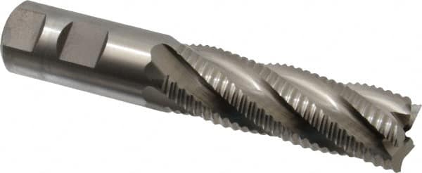 Niagara Cutter - 1" Diam, Coarse Pitch, 3" LOC, 5 Flute Cobalt Roughing Square End Mill - Uncoated, 5-1/2" OAL, 1" Shank Diam, Single End, 30° Helix - Americas Industrial Supply