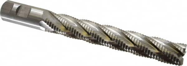 Niagara Cutter - 1" Diam, Coarse Pitch, 6" LOC, 5 Flute Cobalt Roughing Square End Mill - Uncoated, 8-1/2" OAL, 1" Shank Diam, Single End, 30° Helix - Americas Industrial Supply