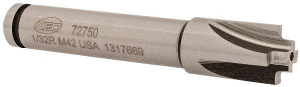 Keo - 1/32" Radius, 7/16" Mill Diam, 4 Flute Cobalt Corner Rounding End Mill - Single End, Uncoated, 1/4" Tip Diam, 2-1/2" OAL, 3/8" Shank Diam - Americas Industrial Supply