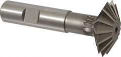 Keo - 1-1/2° 1-1/2" Cut Diam, 1/2" Cut Width, 5/8" Shank, High Speed Steel Double-Angle Cutter - Americas Industrial Supply