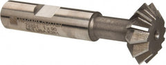 Keo - 1° 1" Cut Diam, 3/8" Cut Width, 1/2" Shank, High Speed Steel Double-Angle Cutter - Americas Industrial Supply