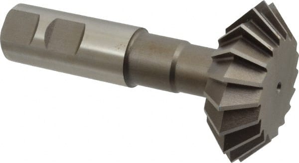 Keo - 2-1/4° 2-1/4" Cut Diam, 3/4" Cut Width, 7/8" Shank, High Speed Steel Double-Angle Cutter - Americas Industrial Supply