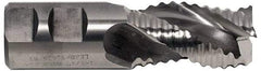 Niagara Cutter - 1" Diam, Coarse Pitch, 1-1/2" LOC, 3 Flute Cobalt Roughing Square End Mill - Uncoated, 3-3/4" OAL, 3/4" Shank Diam, Single End, Centercutting, 36° Helix - Americas Industrial Supply