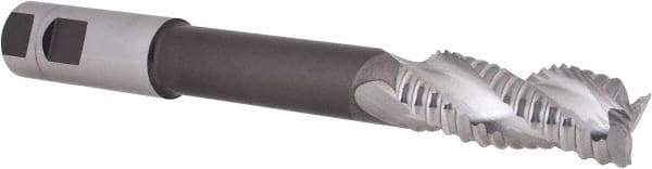 Niagara Cutter - 1" Diam, Coarse Pitch, 2-1/2" LOC, 3 Flute Cobalt Roughing Square End Mill - Uncoated, 8-1/2" OAL, 1" Shank Diam, Single End, Extended Reach, Centercutting, 36° Helix - Americas Industrial Supply