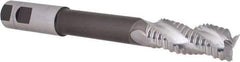 Niagara Cutter - 1" Diam, Coarse Pitch, 2-1/2" LOC, 3 Flute Cobalt Roughing Square End Mill - Uncoated, 8-1/2" OAL, 1" Shank Diam, Single End, Extended Reach, Centercutting, 36° Helix - Americas Industrial Supply