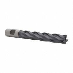Niagara Cutter - 3/4" Diam, Fine Pitch, 4-1/8" LOC, 4 Flute Cobalt Roughing Square End Mill - TiAlN Finish, 6-3/8" OAL, 3/4" Shank Diam, Single End, 30° Helix - Americas Industrial Supply
