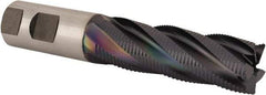 Niagara Cutter - 1" Diam, Fine Pitch, 3" LOC, 5 Flute Cobalt Roughing Square End Mill - TiAlN Finish, 5-1/2" OAL, 1" Shank Diam, Single End, 30° Helix - Americas Industrial Supply
