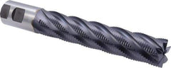 Niagara Cutter - 1-1/4" Diam, Fine Pitch, 6" LOC, 6 Flute Cobalt Roughing Square End Mill - TiAlN Finish, 8-1/2" OAL, 1-1/4" Shank Diam, Single End, 30° Helix - Americas Industrial Supply
