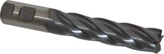Niagara Cutter - 1" Diam, Fine Pitch, 4" LOC, 5 Flute Cobalt Roughing Square End Mill - TiCN Finish, 6-1/2" OAL, 1" Shank Diam, Single End, 30° Helix - Americas Industrial Supply