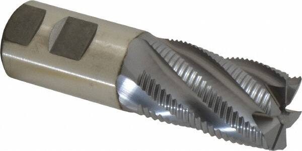 Niagara Cutter - 1-1/4" Diam, Fine Pitch, 2" LOC, 6 Flute Cobalt Roughing Square End Mill - TiCN Finish, 4-1/2" OAL, 1-1/4" Shank Diam, Single End, 30° Helix - Americas Industrial Supply