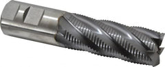 Niagara Cutter - 1-1/4" Diam, Fine Pitch, 3" LOC, 6 Flute Cobalt Roughing Square End Mill - TiCN Finish, 5-1/2" OAL, 1-1/4" Shank Diam, Single End, 30° Helix - Americas Industrial Supply