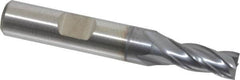 Niagara Cutter - 9/32", 5/8" LOC, 3/8" Shank Diam, 2-7/16" OAL, 4 Flute, Cobalt Square End Mill - Single End, TiCN Finish, Spiral Flute, 30° Helix, Centercutting, Right Hand Cut, Right Hand Flute, Series SPC408 - Americas Industrial Supply