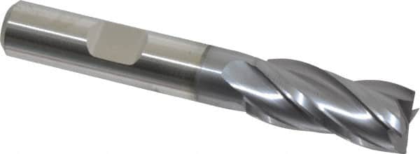 Niagara Cutter - 7/16", 1" LOC, 3/8" Shank Diam, 2-11/16" OAL, 4 Flute, Cobalt Square End Mill - Single End, TiCN Finish, Spiral Flute, 30° Helix, Centercutting, Right Hand Cut, Right Hand Flute, Series SPC408 - Americas Industrial Supply