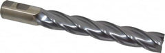 Niagara Cutter - 1", 6" LOC, 1" Shank Diam, 8-1/2" OAL, 4 Flute, Cobalt Square End Mill - Single End, TiCN Finish, Spiral Flute, 30° Helix, Centercutting, Right Hand Cut, Right Hand Flute, Series SPC408 - Americas Industrial Supply