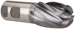 Niagara Cutter - 1-1/2" Diam, 2" LOC, 6 Flute Cobalt Ball End Mill - TiCN Finish, Single End, 4-1/2" OAL, 1-1/4" Shank Diam, Spiral Flute - Americas Industrial Supply