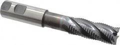 Niagara Cutter - 1" Diam, Coarse Pitch, 2-1/2" LOC, 5 Flute Cobalt Roughing Square End Mill - TiCN Finish, 6-1/2" OAL, 1" Shank Diam, Single End, Extended Reach, Centercutting, 30° Helix - Americas Industrial Supply