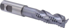 Niagara Cutter - 1" Diam, Coarse Pitch, 2-1/2" LOC, 3 Flute Cobalt Roughing Square End Mill - TiCN Finish, 6-1/2" OAL, 1" Shank Diam, Single End, Extended Reach, Centercutting, 36° Helix - Americas Industrial Supply