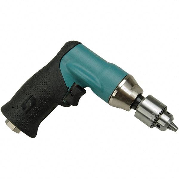 Dynabrade - 1/4" Keyed Chuck - Pistol Grip Handle, 20,000 RPM, 0.4 hp, 90 psi - Americas Industrial Supply